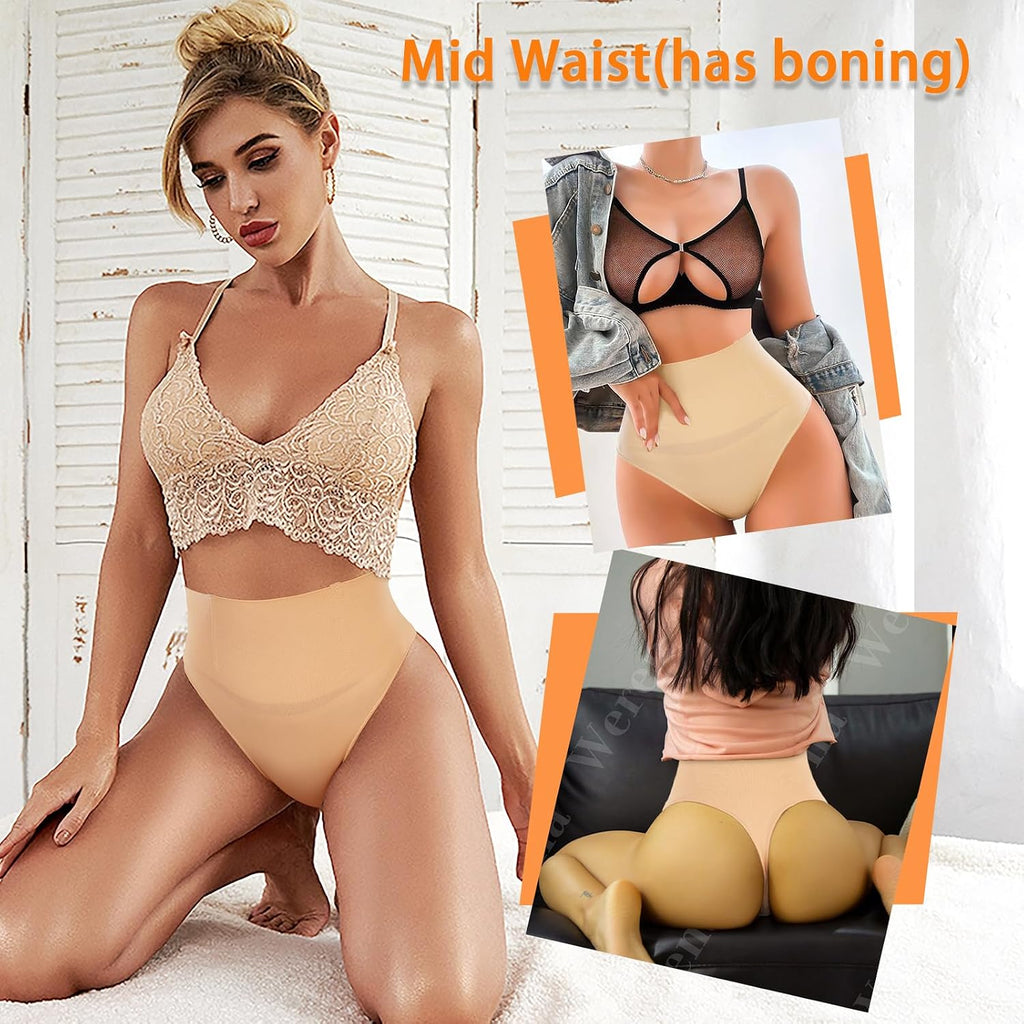 Tummy Control Thong Shapewear for Women Seamless Shaping Novelty Thong Panties Body Shaper Underwear