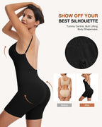 Women Shapewear Tummy Control Bodysuit Seamless Body Shaper Snatched Waist Butt Lifter Sculpting Bodysuits