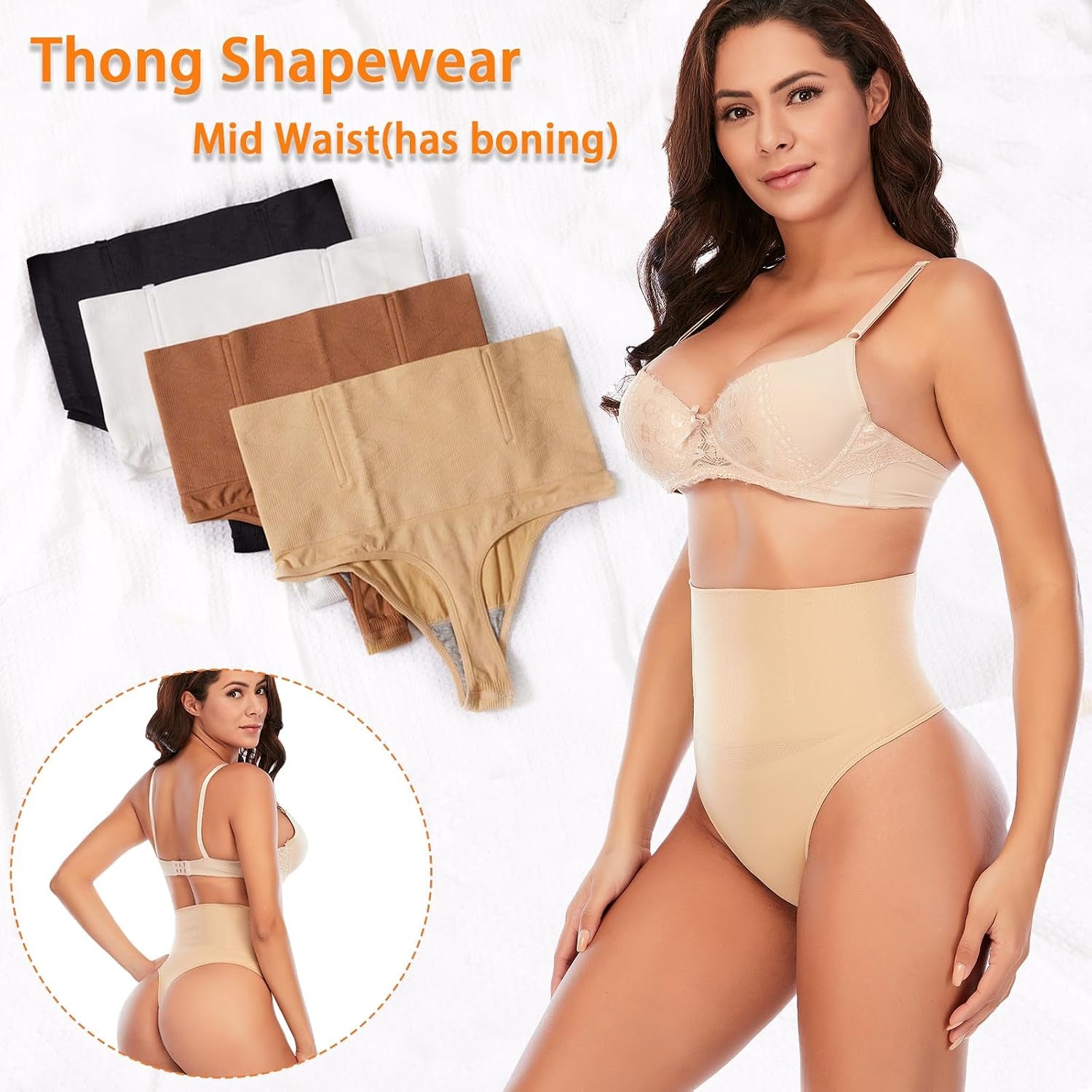 Tummy Control Thong Shapewear for Women Seamless Shaping Novelty Thong Panties Body Shaper Underwear