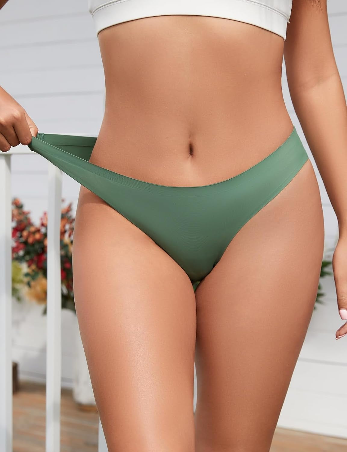 Women'S Seamless Underwear No Show Panties 6 Pack
